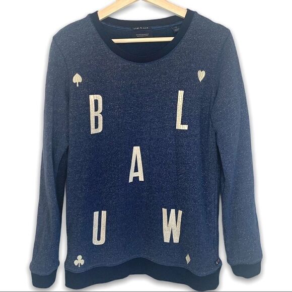 Scotch & Soda Amsterdam Blauw Logo Sweatshirt - Picture 2 of 9
